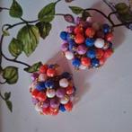 Veelkleurige clips oorbellen,, Ophalen of Verzenden, Gebruikt, Overige materialen
