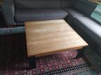 * salontafel: design vierkante eiken salontafel 1 x 1 m, Huis en Inrichting, Tafels | Salontafels, Ophalen, Gebruikt, 50 tot 100 cm