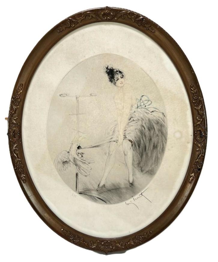 174. Art Deco kleurenets, Louis Icart - Frankrijk, 1921, Antiek en Kunst, Kunst | Etsen en Gravures, Ophalen of Verzenden
