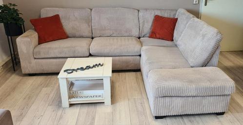 ‼️ 2x brede rib hoekbank gereinigd ‼️, Huis en Inrichting, Banken | Bankstellen, Zo goed als nieuw, Vierpersoons of meer, Ophalen
