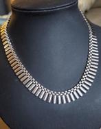 Prachtige zilveren (835) ketting / choker met staafjes, Sieraden, Tassen en Uiterlijk, Kettingen, Ophalen, Zo goed als nieuw, Zilver