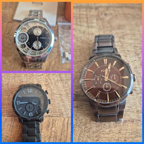Fossil heren horloges., Sieraden, Tassen en Uiterlijk, Horloges | Heren, Zo goed als nieuw, Overige merken, Staal, Staal, Ophalen of Verzenden