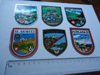 sticker oud Glansschild Zwitserland St Moritz Samnaun retro, Verzenden, Zo goed als nieuw, Bedrijf of Vereniging