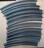 Lima rails, setje bochten. Gebruikt maar netjes. Zilverkleur, Gebruikt, Gelijkstroom, Rails, Ophalen of Verzenden