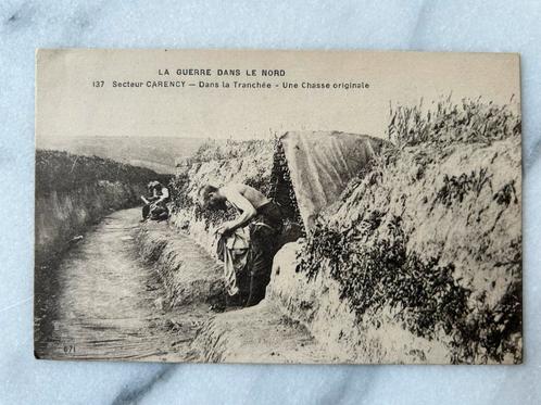 Wo1: ak secteur Carency loopgraaf, Verzamelen, Militaria | Algemeen, Landmacht, Foto of Poster, Nederland, Ophalen of Verzenden