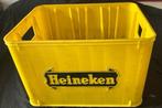 Oud geel Heineken kratje 1972 oktober geen ® op logo, Verzamelen, Ophalen of Verzenden, Gebruikt, Heineken