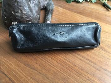 “ENNY” ITALY, VINTAGE LEATHER POUCHE, LENGTH 21 CM. beschikbaar voor biedingen