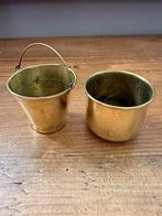 2 kleine koperen potjes., Ophalen of Verzenden, Koper