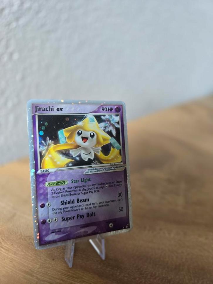 Jirachi EX 94/100, Hobby en Vrije tijd, Verzamelkaartspellen | Pokémon, Zo goed als nieuw, Losse kaart, Foil, Verzenden