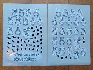 Aftelkalender sticker sinterklaas beschikbaar voor biedingen