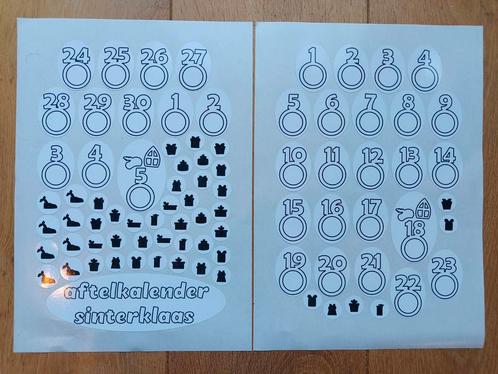 Aftelkalender sticker sinterklaas, Diversen, Sinterklaas, Nieuw, Ophalen of Verzenden