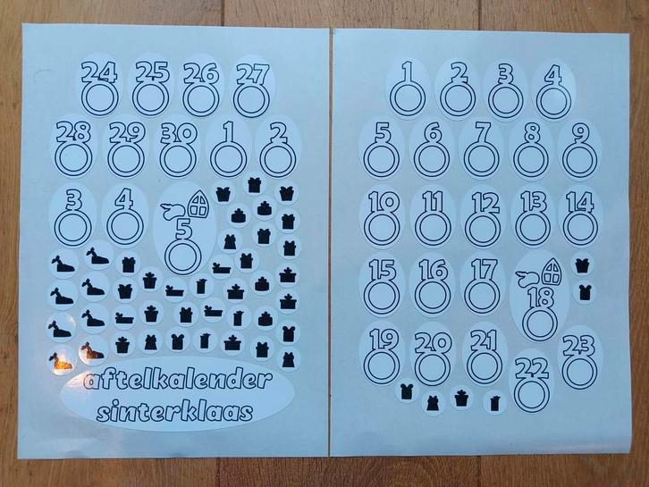 Aftelkalender sticker sinterklaas, Diversen, Sinterklaas, Nieuw, Ophalen of Verzenden
