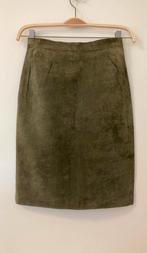 Prachtige olijfgroene kokerrok rok, echt leer, Kleding | Dames, Rokken, Zwart, Ophalen of Verzenden, Zo goed als nieuw, Maat 36 (S)