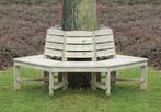 Ronde Boombank met Rugleuning – Duurzaam Vurenhout, Tuin en Terras, Verzenden, Nieuw, Hout