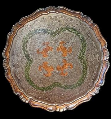 1982 Vintage Florentijns Dienblad Decoratief 44x2cm  beschikbaar voor biedingen