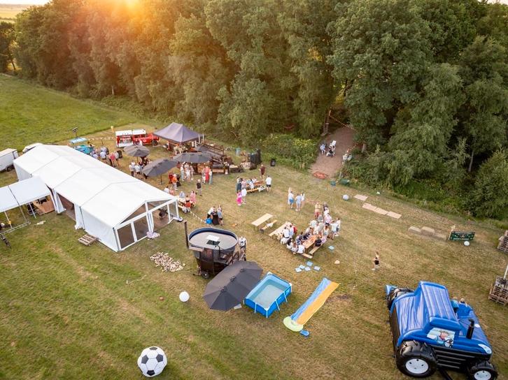 Feesttent' partytent ' tentkachel ' vlondervloer te huur, Tuin en Terras, Partytenten, Ophalen of Verzenden
