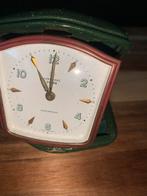 Junghans Bivox Reiswekker met Groene Lederen Etui, Ophalen of Verzenden