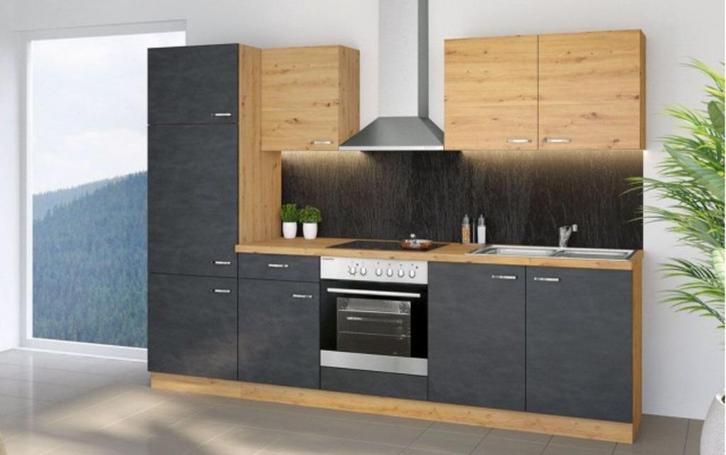 Compleet keukenset Delina, Huis en Inrichting, Keuken | Complete keukens, Nieuw, Enkelwandige keuken, Bruin, Overige materialen