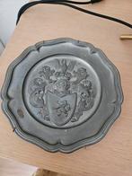 Antiek Tinnen Bord met Wapen, Antiek en Kunst, Antiek | Schalen, Ophalen of Verzenden