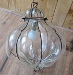 Glazen Venetiaanse Hanglamp Vintage, Ophalen, Gebruikt, Glas, Minder dan 50 cm