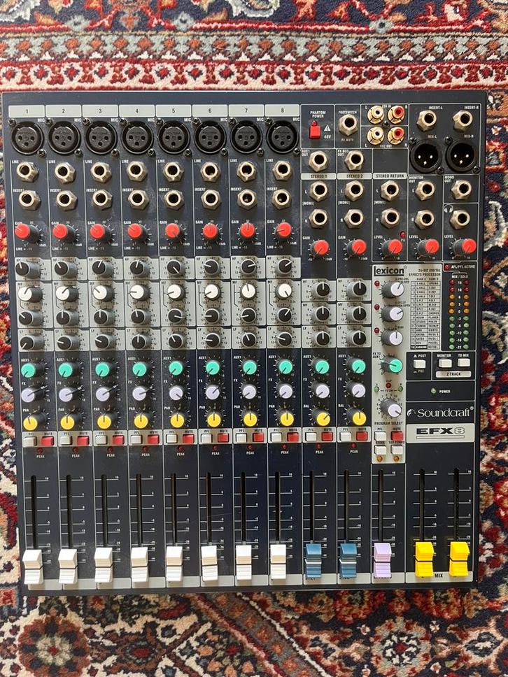 Soundcraft EFX8 mengtafel, Muziek en Instrumenten, Mengpanelen, Zo goed als nieuw, 5 tot 10 kanalen, Ophalen