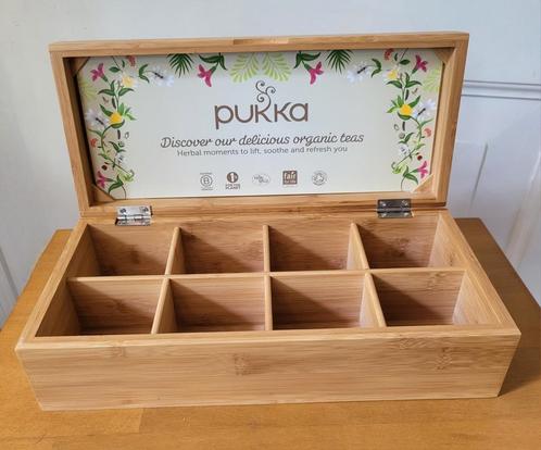 PUKKA Bamboo thee kist - 8 vaks - NIEUW, Huis en Inrichting, Keuken | Keukenbenodigdheden, Nieuw, Ophalen of Verzenden