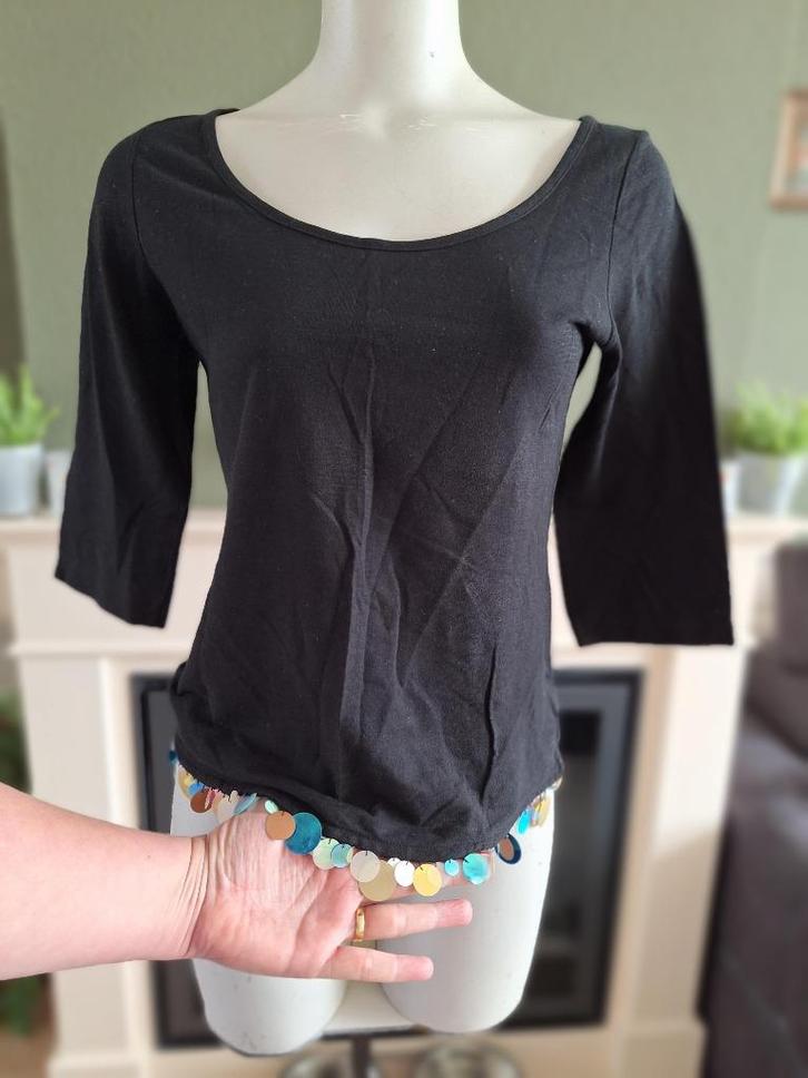 Joseph zwarte top kleurrijk paillet 2 38 M gratis verz in NL, Kleding | Dames, Tops, Zo goed als nieuw, Maat 38/40 (M), Zwart