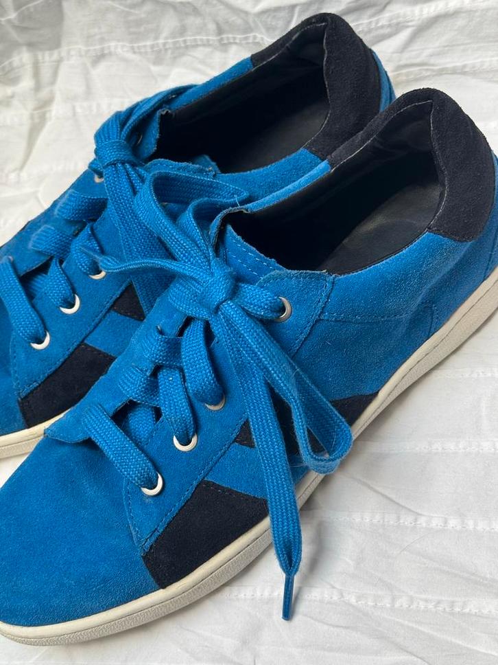 Zara Blauwe Suede Sneakers - Leer - Maat 41, Kleding | Dames, Schoenen, Zo goed als nieuw, Sneakers of Gympen, Blauw, Verzenden