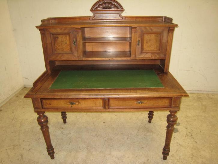 Antiek notenhouten secretaire/bureau, Huis en Inrichting, Bureaus, Gebruikt