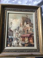 Schilderij olie op doek Montmartre 1967, Ophalen of Verzenden