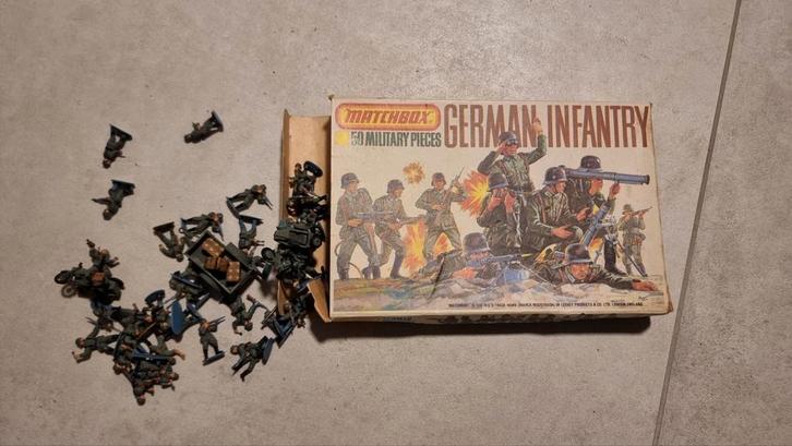 Matchbox Duitse Infanterie 1-76, Verzamelen, Speelgoed, Gebruikt, Ophalen of Verzenden