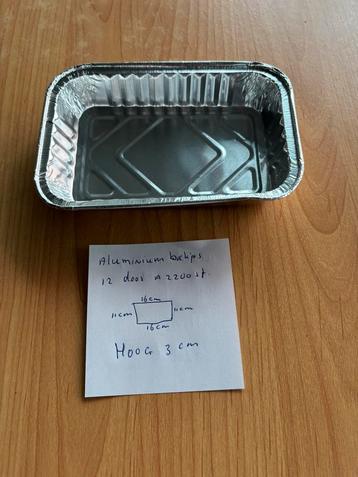 Partij aluminium bakjes  beschikbaar voor biedingen