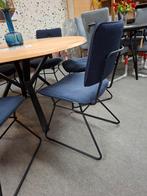 6 Nieuwe stoelen, blauw met zwart frame en greep, Otis Xooon, Huis en Inrichting, Stoelen, Ophalen, Blauw, Nieuw, Metaal