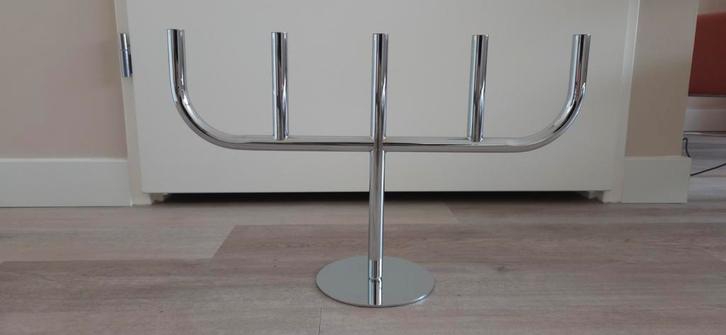 Strakke 5-arms Kandelaar - Studio Mango, Huis en Inrichting, Woonaccessoires | Kandelaars en Kaarsen, Zo goed als nieuw, Kandelaar
