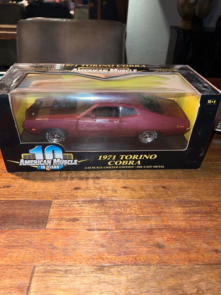 Ertl 1971 Torino Cobra 1:18 - Nieuw in doos!, Hobby en Vrije tijd, Modelauto's | 1:18, Nieuw, Auto, ERTL, Ophalen of Verzenden