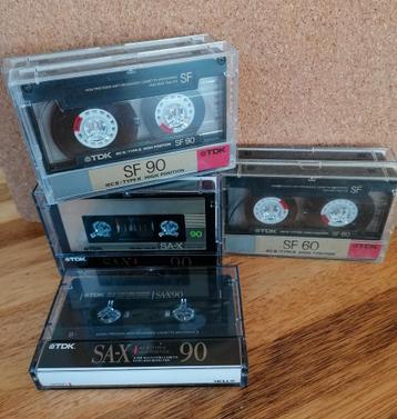 TDK Cassettebandjes - SF 60, SF 90, SA-X 90 - Onbespeeld beschikbaar voor biedingen