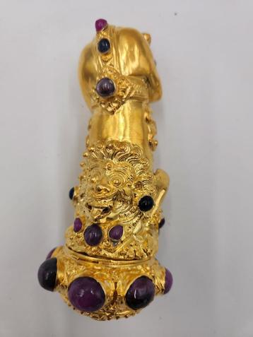 Nieuwe Keris Bali Handle Buta Sungsang Zilver Goud HTA74 beschikbaar voor biedingen