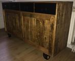 Fraai dressoir met 2 schuifdeuren en 4 lades, met ijzeren wi, Huis en Inrichting, Kasten | Dressoirs, Ophalen of Verzenden, Gebruikt