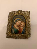 Antiek Icoon Porselein & Brons, Antiek en Kunst, Antiek | Religie, Ophalen of Verzenden
