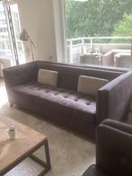 Riviera maison bank, loveseat, grote en kleine hocker+ bench, Ophalen, Zo goed als nieuw, Leer