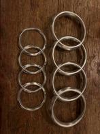 Audi Logo Embleem Set, Gebruikt, Voor, Bumper, Audi