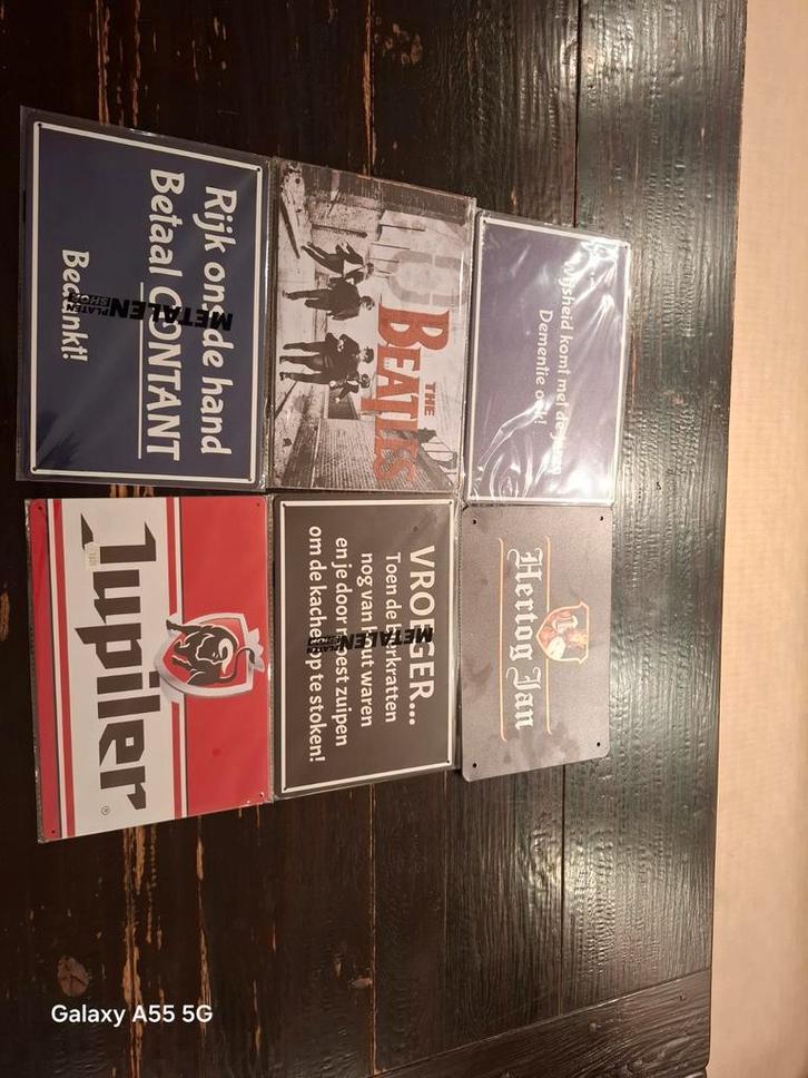 Kroegbordjes - Jupiler, Beatles, Hertog Jan - Nieuw!, Antiek en Kunst, Antiek | Wandborden en Tegels, Ophalen of Verzenden