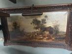 Schilderij met schapen en landschap, Antiek en Kunst, Kunst | Schilderijen | Klassiek, Ophalen