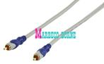 RCA - RCA kabel, Tulpkabel 10 m, verguld, RCA Male, SA110-10, Nieuw, 10 meter of meer, Ophalen of Verzenden, Overige kabels