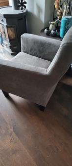 Fauteuil/stoel soort nubuck stof, Ophalen, Zo goed als nieuw, Stof