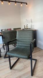 Eetkamerstoelen groen, Huis en Inrichting, Stoelen, Ophalen, Overige kleuren, Zo goed als nieuw, Vier