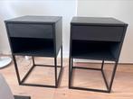 Vikhmammer twee zwarte nachtkastjes ikea, Ophalen, Zo goed als nieuw, Overige materialen, 55 tot 70 cm