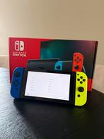 Nintendo Switch V2 (2021) met accessoires + doos, Ophalen of Verzenden, Zo goed als nieuw, Met 2 controllers, Switch 2019 Upgrade