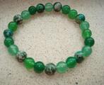 Elastische armband van halfedelsteen in groentinten, Info.adorabeads@gmail.com, Want 18 Hoogvliet, Adorabeads, Met edelsteen
