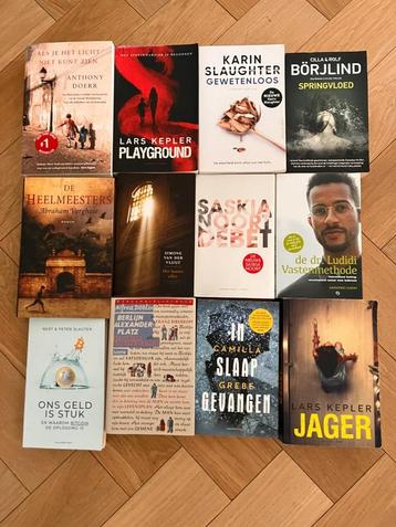 Diverse thrillers en romans (o.a. Lars Kepler, Saskia Noort) beschikbaar voor biedingen
